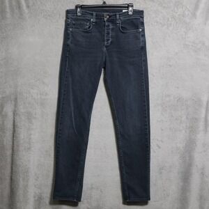 rag bone Jeans Mens 31 Gray Blue Fit 2 Slim Button Fly Stretch Denim Made in USA